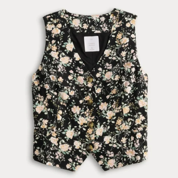 Women's LC Lauren Conrad V-Neck Vest - Picture 6 of 6